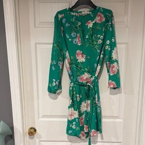 Daniel Rainn Green Floral Long Sleeve Dress